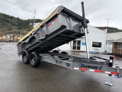 New SALE! DUMP TRAILER 2026 Diamond C LPT207 82X14 LOW PROFILE 15500 GVWR CEMENT GRAY
