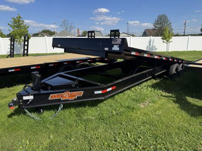 New 2026 Down 2 Earth Trailers DTE824DOT7B Deckover Power Tilt Equipment Trailer