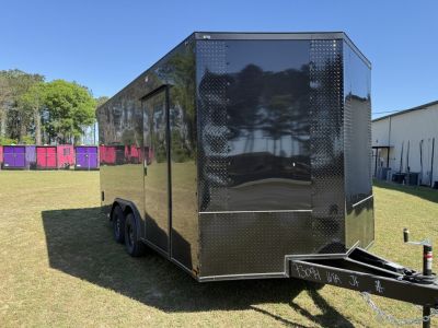 New 8.5X16TA Black Car Hauler Trailer