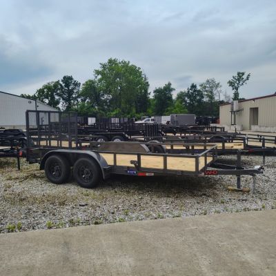 New 2026 WD Trailers 77x14 TA Straight deck Utility Trailer with 48  gate, 3.5k axles, Diamond series Utility Trailer