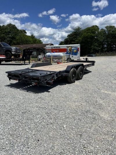 New 2026 Iron Bull EHB8322102 Equipment Trailer / 83" WIDE X 22' LONG / 18' FLAT 4' DOVETAIL WITH 4' RAMPAGE DECK LEVEL RAMPS / 2-10,000# ELECTRIC BRAKE AXLES / ST23575R17.5 18PLY WHEELS AND TIRES/ JUMBO TOOL BOX / 10K DROP LEG JACK