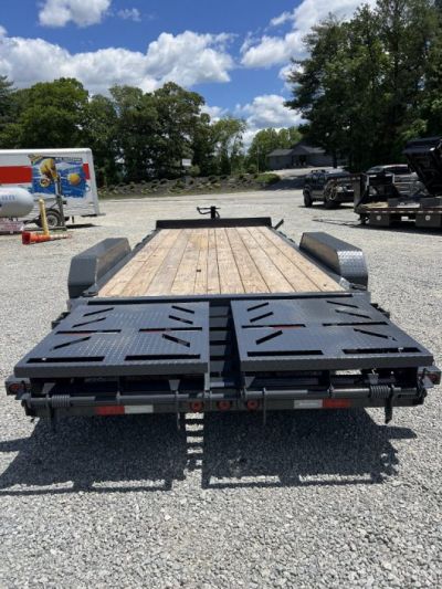 New 2026 Iron Bull EHB8322102 Equipment Trailer / 83" WIDE X 22' LONG / 18' FLAT 4' DOVETAIL WITH 4' RAMPAGE DECK LEVEL RAMPS / 2-10,000# ELECTRIC BRAKE AXLES / ST23575R17.5 18PLY WHEELS AND TIRES/ JUMBO TOOL BOX / 10K DROP LEG JACK