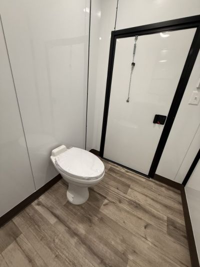 New 7x12TA White Mobile Bathroom Trailer