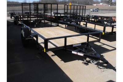 New 77 X 10 Utility Trailer HD Spring Assisted Ramp