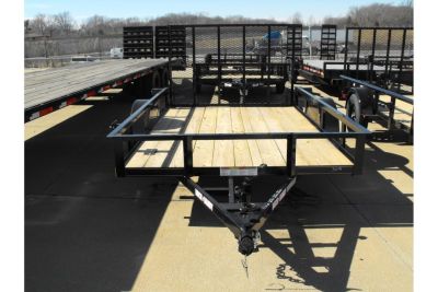 New 77 X 10 Utility Trailer HD Spring Assisted Ramp