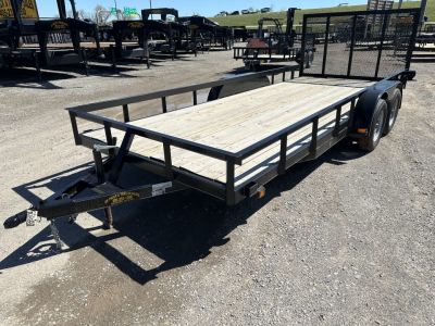 New 2025 Road Boss 83 x18' Bumper Pull w/4' Gate & 4  Frame Utility Trailer