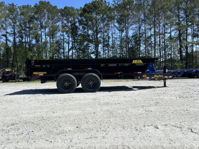 New 2026 Big Tex 14TD Dump Trailer, 7x16 6 stage telescopic 7 gauge floor comb gate tarp, ramps, and stabilizer feet included