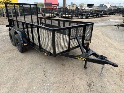 New 2026 Road Boss 5'x12' Bumper Pull w/4' Gate & 2' Mesh Sides Utility Trailer