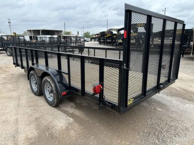 New 2026 Road Boss 83"x18' Bumper Pull w/4' Gate, 2' Mesh Sides & 4" Frames Utility Trailer