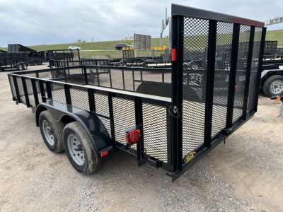 New 2026 Road Boss 83"x16' Bumper Pull w/4' Gate & 2' Mesh Sides Utility Trailer