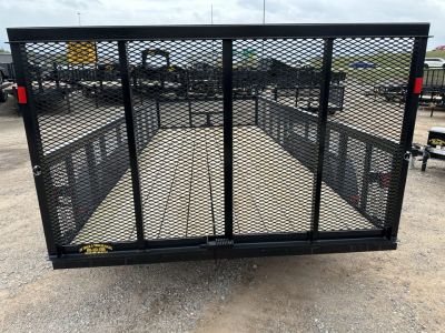 New 2026 Road Boss 83"x16' Bumper Pull w/4' Gate & 2' Mesh Sides Utility Trailer