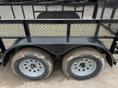 New 2026 Road Boss 83"x12' Bumper Pull w/4' Gate & 2' Mesh Sides Utility Trailer
