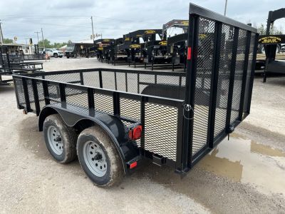 New 2026 Road Boss 83"x12' Bumper Pull w/4' Gate & 2' Mesh Sides Utility Trailer