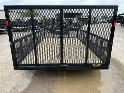New 2026 Road Boss 83"x12' Bumper Pull w/4' Gate & 2' Mesh Sides Utility Trailer
