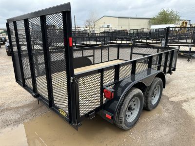 New 2026 Road Boss 83"x12' Bumper Pull w/4' Gate & 2' Mesh Sides Utility Trailer