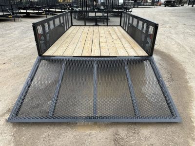 New 2026 Road Boss 83"x12' Bumper Pull w/4' Gate & 2' Mesh Sides Utility Trailer