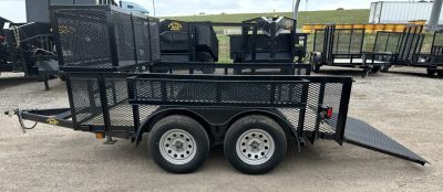New 2026 Road Boss 77"x10' Tandem Axle Landscape with 2' Sides Landscape Trailer