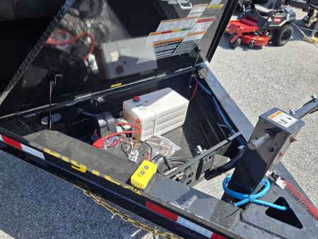 New 7 x 14 Big Tex Low Pro 14TD Telescopic Dump Trailer 15.4K****MEGA HOIST Lift, 7 Gauge Floor, Batt Charger, Stab. Jacks
