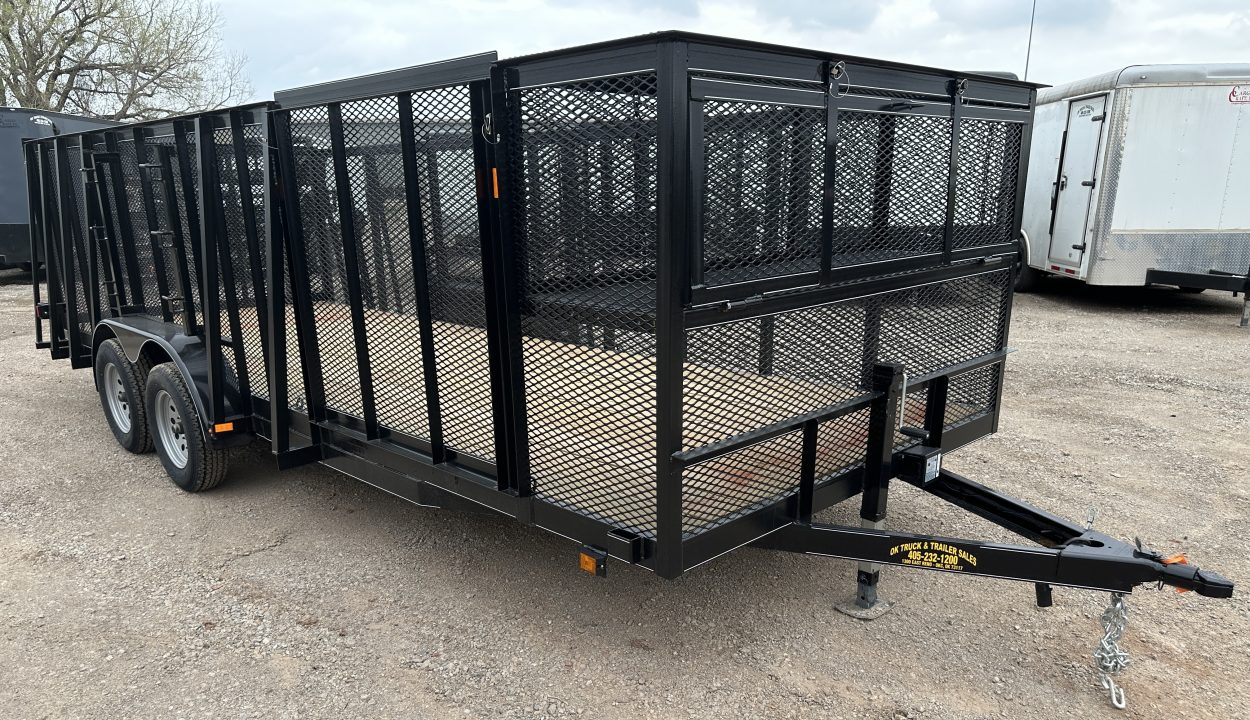 New 2026 Road Boss 83"x20' Tandem Axle Landscape with 4' Sides & Side gate Landscape Trailer