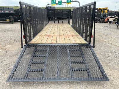 New 2026 Road Boss 83"x20' Tandem Axle Landscape with 4' Sides & Side gate Landscape Trailer