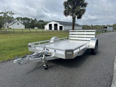 New 2026 H&H Trailers 3K 78X12 Low Side Aluminum Utility Trailer