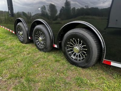 New 2026 Rock Solid Cargo 8.5x32 Race Trailer-Finished Interior-Triple 7000 TORSIONS -FLAT FRONT-24ft Awning