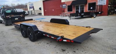 New 7 x 22 (16+6) Big Tex 14TL Tilt Bed Equipment Trailer, 14k GVWR **6' Stationary Deck, Removable Fenders, Adj. Hyd. Dampener