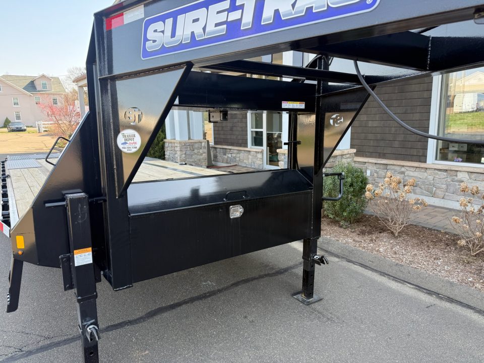 New SURE-TRAC 8'6" x 25' HEAVY DUTY LOW PROFILE DECKOVER TRAILER GOOSENECK 15K