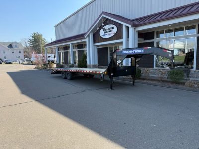 New SURE-TRAC 8'6  x 25' HEAVY DUTY LOW PROFILE DECKOVER TRAILER GOOSENECK 15K