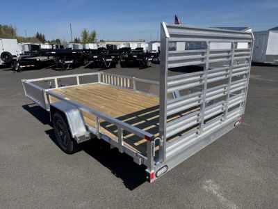 New 2026 Sure-Trac 7x14 Aluminum ATV Trailer w/ Side Load Ramps 3.5K GVWR