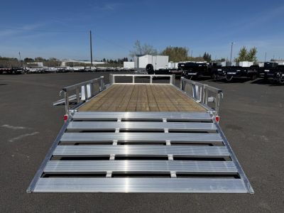 New 2026 Sure-Trac 7x14 Aluminum ATV Trailer w/ Side Load Ramps 3.5K GVWR