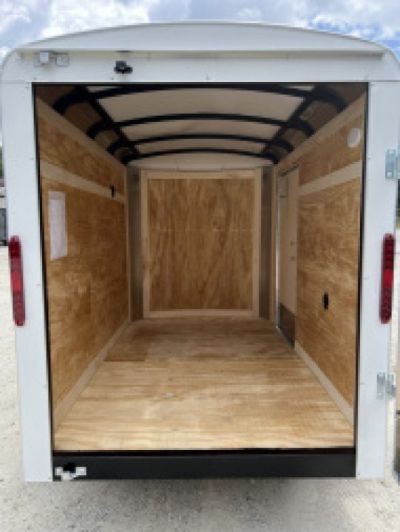 New 2026 Homesteader Trailer / Challenger Series / 5x8 / 5'7" Interior Height / Single Swing Rear Door / 32" Side Door / 24" Stoneguard / .030 White Aluminum