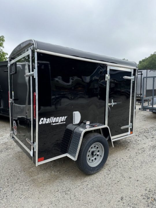 New 2026 Homesteader Trailer / Challenger Series / 5x8 / 5'7" Interior Height / Single Swing Rear Door / 32" Side Door / 24" Stoneguard / .030 Black Aluminum