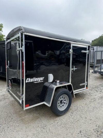 New 2026 Homesteader Trailer / Challenger Series / 5x8 / 5'7" Interior Height / Single Swing Rear Door / 32" Side Door / 24" Stoneguard / .030 Black Aluminum