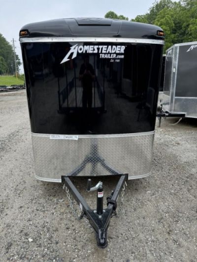 New 2026 Homesteader Trailer / Challenger Series / 5x8 / 5'7" Interior Height / Single Swing Rear Door / 32" Side Door / 24" Stoneguard / .030 Black Aluminum