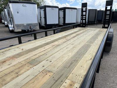 New 2026 Road Boss 83x24 Gooseneck Lowstyle Pipe rail, Stand Ups & 8ks Equipment Trailer