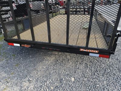 New 2026 Down 2 Earth 82X14 Tandem Axle Utility Trailer, Tube Top Rail, Spring Assist Gate