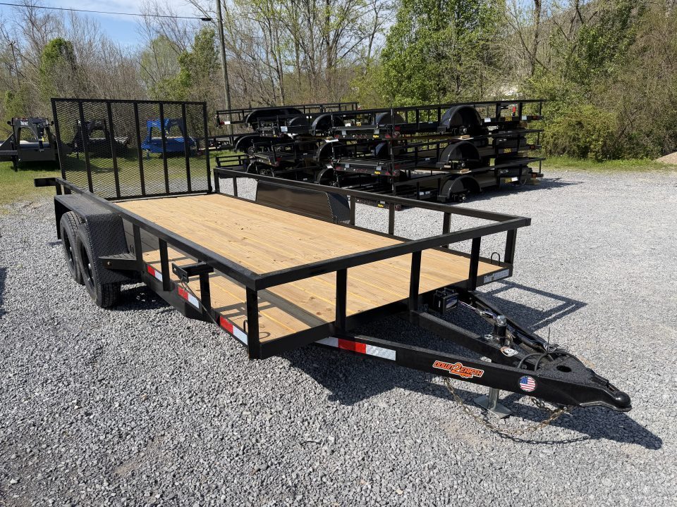 New 2026 Down 2 Earth Utility Trailer 76X16 SPRING ASSIST FOLD FORWARD GATE