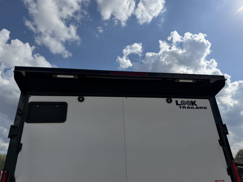 New 2026 Look Trailers LOOK CARGO 7X16 RAMP White/ Blackout Package Cargo / Enclosed Trailer