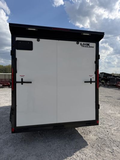 New 2026 Look Trailers LOOK CARGO 7X16 RAMP White/ Blackout Package Cargo / Enclosed Trailer