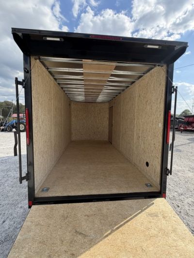 New 2026 Look Trailers LOOK CARGO 7X16 RAMP White/ Blackout Package Cargo / Enclosed Trailer