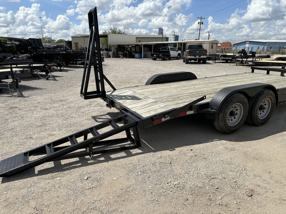 New 2026 Road Boss 83" x 18' Medium Duty Car Hauler w/ Stand Up Ramps Equipment Trailer