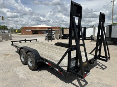 New 2026 Road Boss 83" x 18' Medium Duty Car Hauler w/ Stand Up Ramps Equipment Trailer