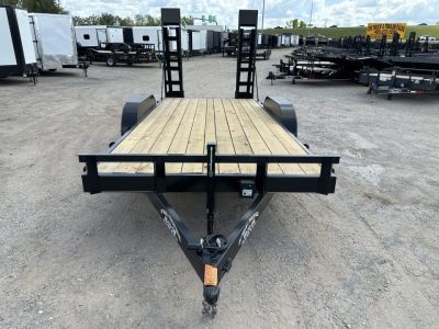 New 2026 Road Boss 83" x 16' Medium Duty Car Hauler w/ Stand Up Ramps Equipment Trailer