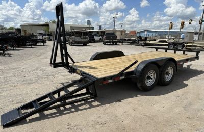 New 2026 Road Boss 83" x 16' Medium Duty Car Hauler w/ Stand Up Ramps Equipment Trailer