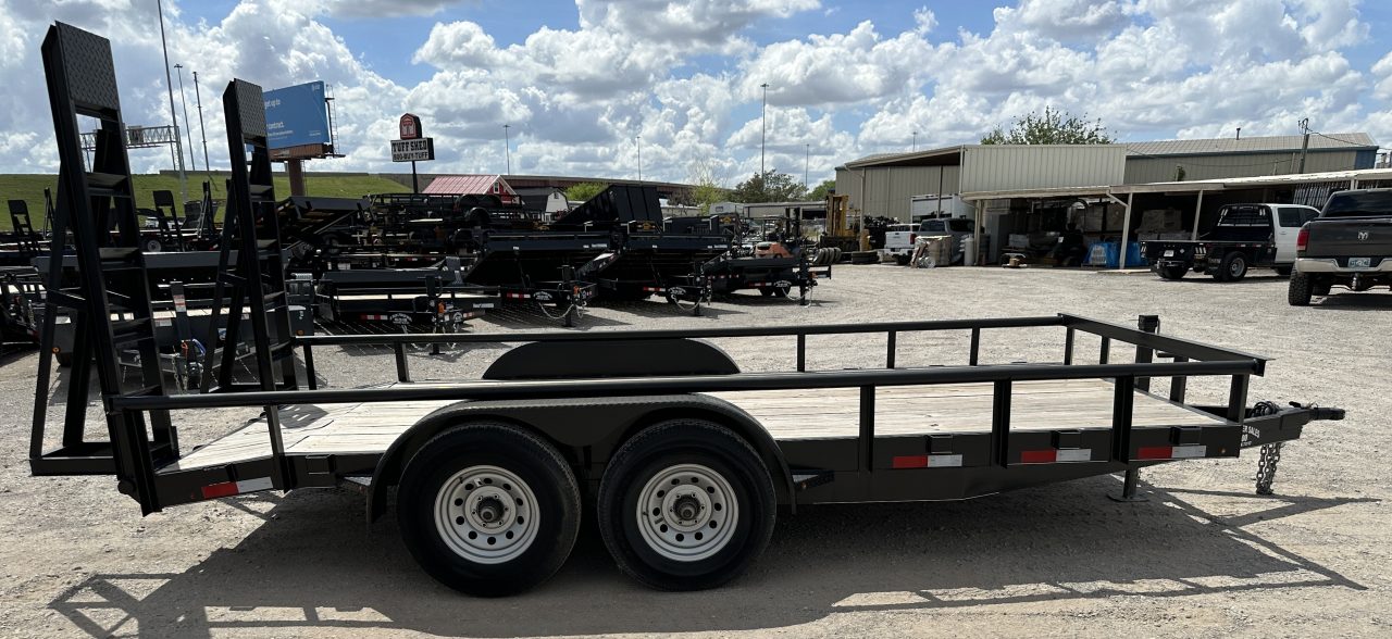 New 2025 Road Boss 83" x 16' Medium Duty Pipe Top & Stand Up Ramp Equipment Trailer