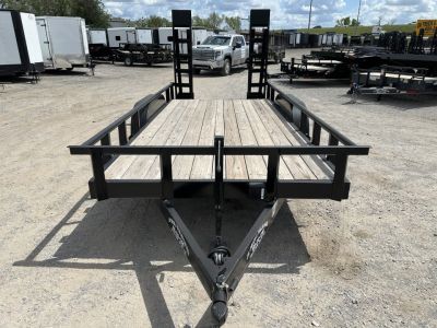 New 2025 Road Boss 83" x 16' Medium Duty Pipe Top & Stand Up Ramp Equipment Trailer
