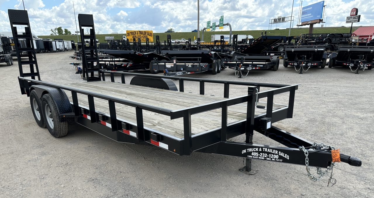 New 2026 Road Boss 83" x 20' Medium Duty, Pipe Top & Stand Up Ramp Equipment Trailer