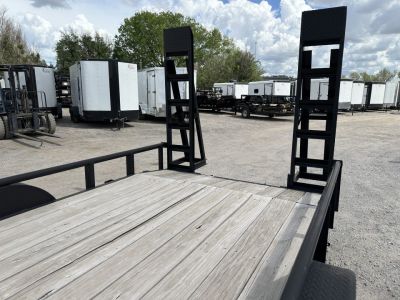 New 2024 Road Boss 83" x 20' Medium Duty, Pipe Top & Stand Up Ramps Equipment Trailer