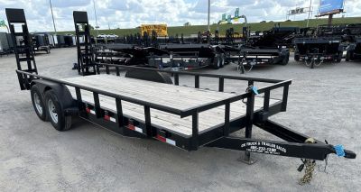 New 2024 Road Boss 83  x 20' Medium Duty, Pipe Top & Stand Up Ramps Equipment Trailer